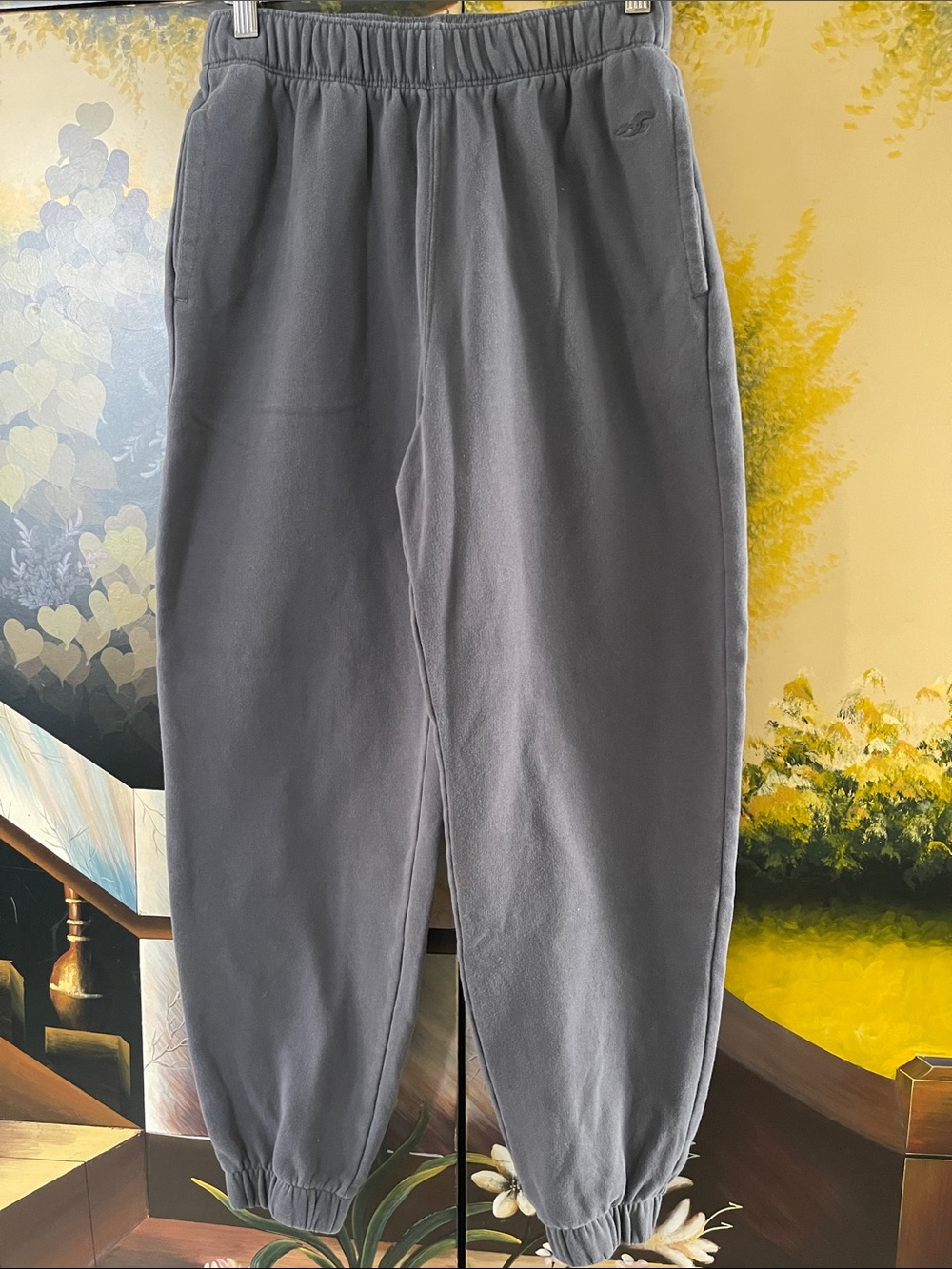 Hollister Charcoal Gray Men's Fleece Jogger Sweatpants